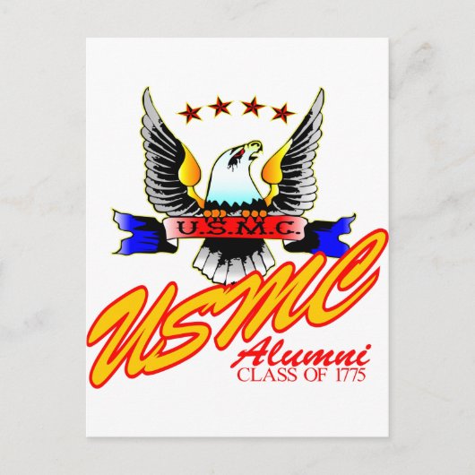 Klasse 1775 USMC Alumni Eagle Postkarte (Vorderseite)