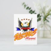 Klasse 1775 USMC Alumni Eagle Postkarte (Stehend Vorderseite)