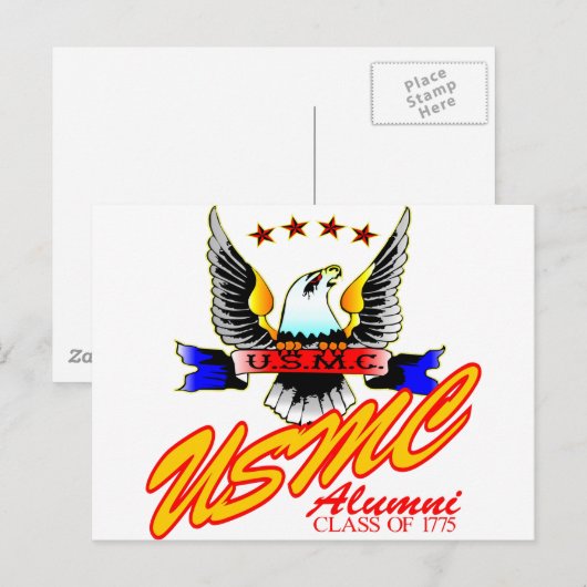 Klasse 1775 USMC Alumni Eagle Postkarte (Vorne/Hinten)