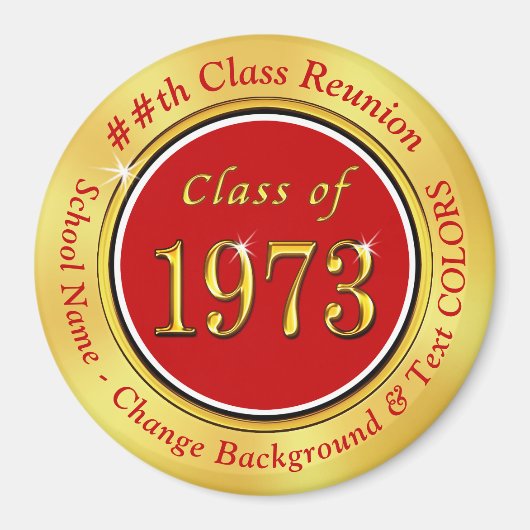 Klasse 1973, 50. Klasse Wiedersehen Souvenirs, Magnet (Vorne)