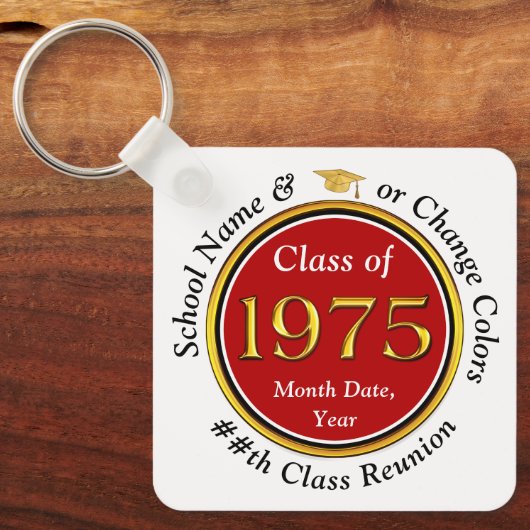 Klasse 1975 Wiedersehen. Klasse-Wiedersehen-Gastge Schlüsselanhänger (Vorderseite)