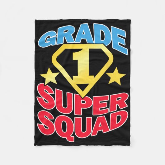 Klasse 1 Super Squad Superheld Lehrer Team Fleecedecke (Vorderseite)