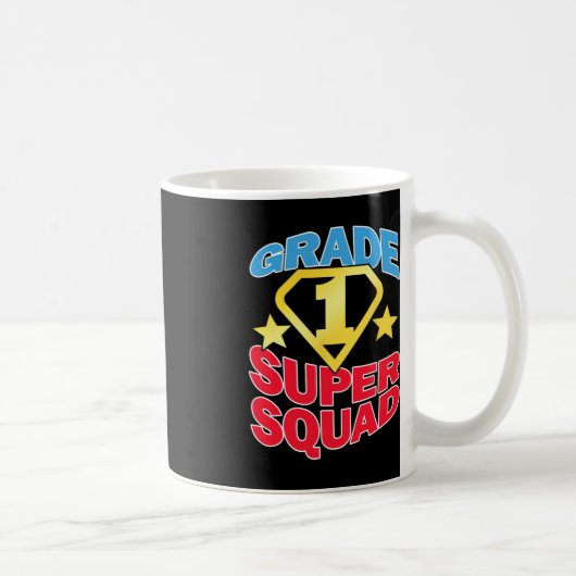 Klasse 1 Super Squad Superhero Teacher Team Kaffeetasse (Rechts)