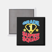 Klasse 1 Super Squad Superhero Teacher Team Magnet (Vorderseite/Rückseite)