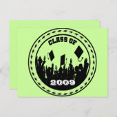 Klasse 2009/2010 Wählen Sie Ihre Schulfarben aus Postkarte (Vorne/Hinten)