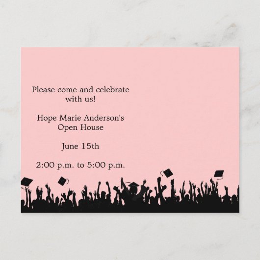 Klasse 2010 Silhouetten Abschluss Einladung (Rückseite)