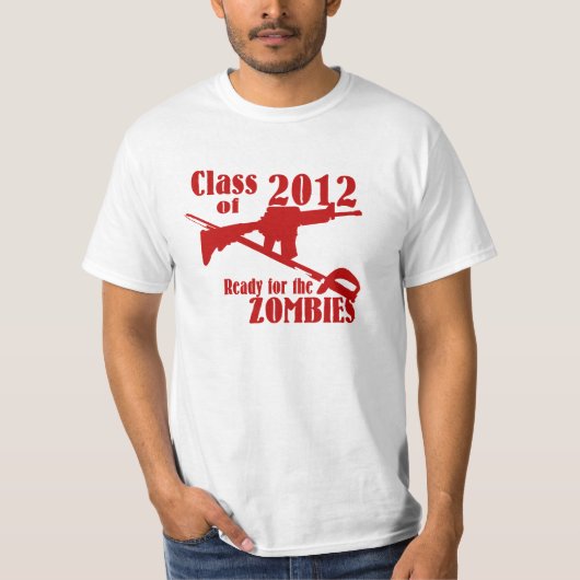 Klasse 2012 Bereit für die Zombies T-Shirt (Vorderseite)