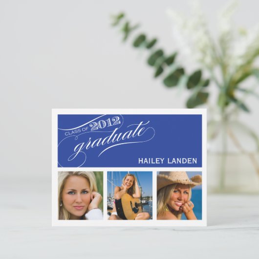 Klasse 2012 Einladung Postkarte (Stehend Vorderseite)