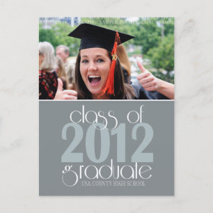 Klasse 2012: Graduation Announcement Postcard Ankündigungspostkarte