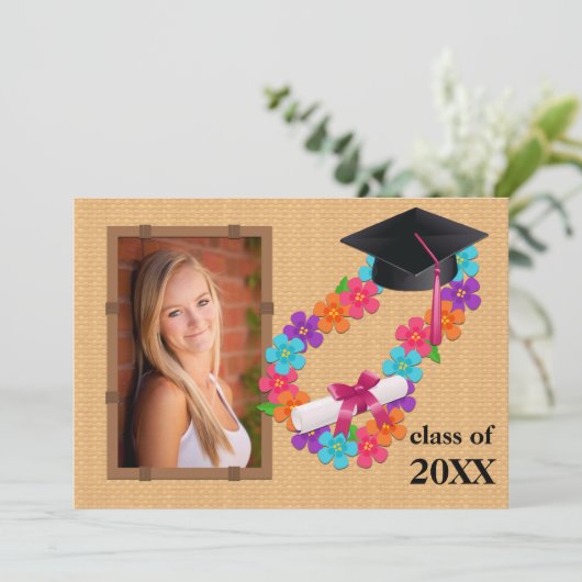 Klasse 2013 der rosa Leu-Abschluss-Einladung Einladung (Stehend Vorderseite)