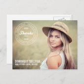 KLASSE 2014 BRIEFMARKE ABSCHLUSS DANK IHNEN POSTCA POSTKARTE (Vorne/Hinten)