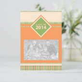 Klasse 2014: karierte Ankündigung des Abschlusses (Stehend Vorderseite)