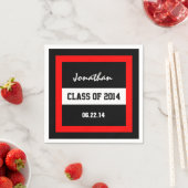 Klasse 2014 oder jedes Jahr Red Frame V02 Serviette (Beispiel)
