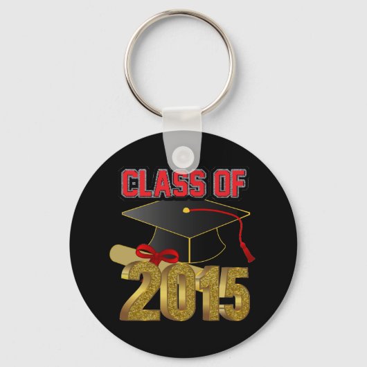 Klasse 2015 2.25" Basic Button-Schlüsselanhänger Schlüsselanhänger (Vorderseite)