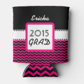 Klasse 2015 JEDES JAHR Individuelle Name Pink Chev Dosenkühler (Vorderseite)