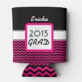 Klasse 2015 JEDES JAHR Individuelle Name Pink Chev Dosenkühler (Rückseite)
