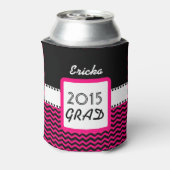 Klasse 2015 JEDES JAHR Individuelle Name Pink Chev Dosenkühler (Kanne Rückseite)