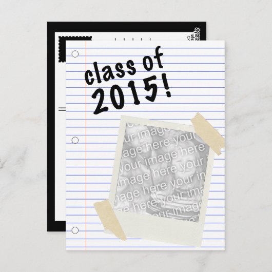 Klasse 2015 postkarte (Vorne/Hinten)