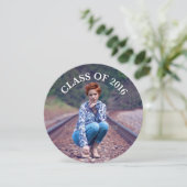 Klasse 2016, Foto Graduation Party, Round Einladung (Stehend Vorderseite)