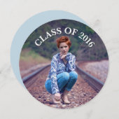 Klasse 2016, Foto Graduation Party, Round Einladung (Vorne/Hinten)