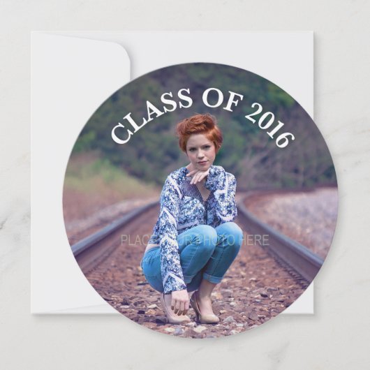 Klasse 2016, Foto Graduation Party, Round Einladung (Vorderseite)