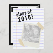 Klasse 2016 postkarte (Vorne/Hinten)