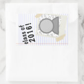 Klasse 2016 rechteckiger aufkleber (Tasche)