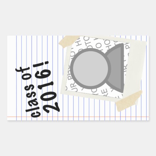 Klasse 2016 rechteckiger aufkleber (Vorderseite)