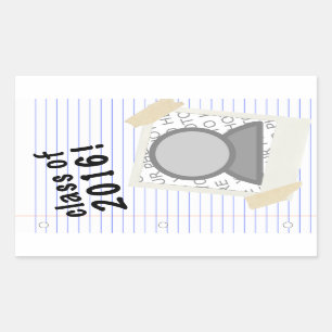 Klasse 2016 rechteckiger aufkleber