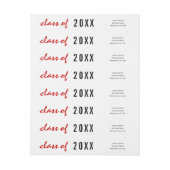 Klasse 2017 Abschluss handschriftlich rot, schwarz (Bogen)