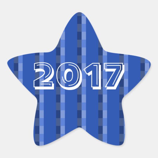 Klasse 2017 Blue Star Sticker von Janz (Vorderseite)