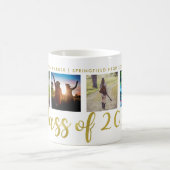 Klasse 2017 | Imitate Gold Look Vier Foto Grid Kaffeetasse (Mittel)
