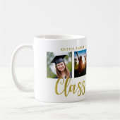 Klasse 2017 | Imitate Gold Look Vier Foto Grid Kaffeetasse (Links)