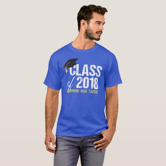 Klasse 2018 Abschluss Custom Senior T-Shirt (Vorne ganz)