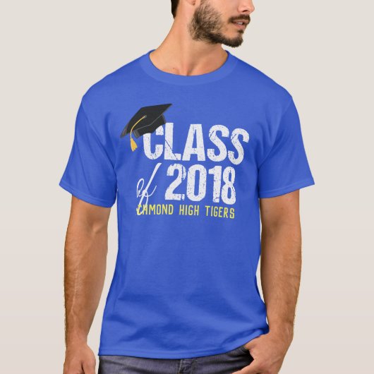 Klasse 2018 Abschluss Custom Senior T-Shirt (Vorderseite)