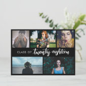 Klasse 2018% des pipe% modernen Fotos des Einladung (Stehend Vorderseite)