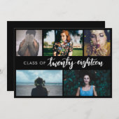 Klasse 2018% des pipe% modernen Fotos des Einladung (Vorne/Hinten)