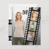 Klasse 2018 Hochrangiges Portrait Graduate Foto Fr Ankündigungspostkarte (Vorne/Hinten)