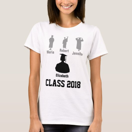 Klasse 2018 lustig und elegant anpassbar T-Shirt (Vorderseite)
