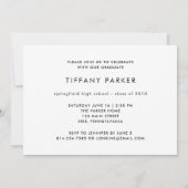 Klasse 2018| Modern Typografie Foto Grad Party Einladung (Rückseite)