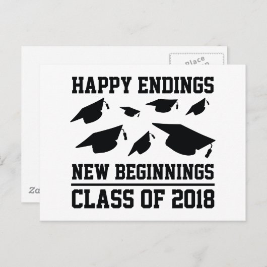 Klasse 2018 postkarte (Vorne/Hinten)