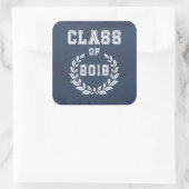 Klasse 2018 quadratischer aufkleber (Tasche)