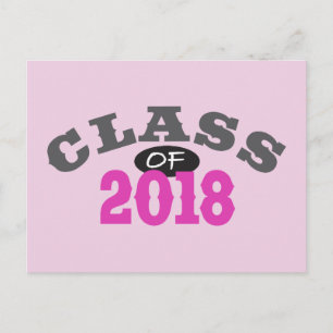 Klasse 2018 Rosa Postkarte