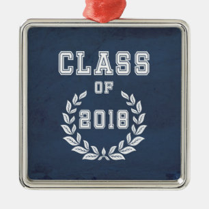 Klasse 2018 silbernes ornament