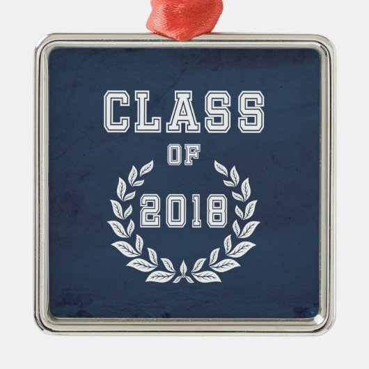 Klasse 2018 silbernes ornament (Vorne)