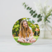 Klasse 2019, Foto Graduation Party, Round Einladung (Stehend Vorderseite)