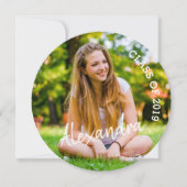 Klasse 2019, Foto Graduation Party, Round Einladung (Vorderseite)