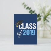 Klasse 2019 Hoher Abschluss Postkarte (Stehend Vorderseite)