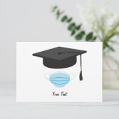 Klasse 2020 Abschluss - Graduationsmütze und Gesic (Stehend Vorderseite)