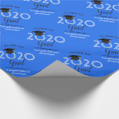 Klasse 2020 Grad | Blau Geschenkpapier (Ecke)